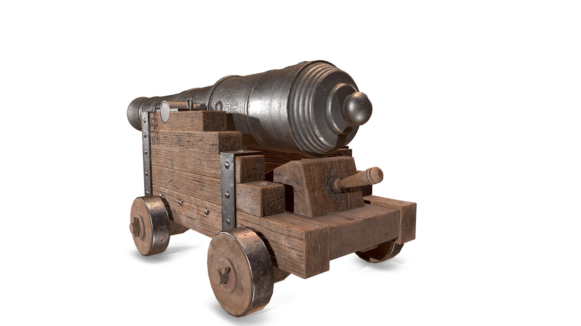 Rigged pbr war cannon 3D model - TurboSquid 1302344