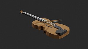 3D Lowpoly Violin model