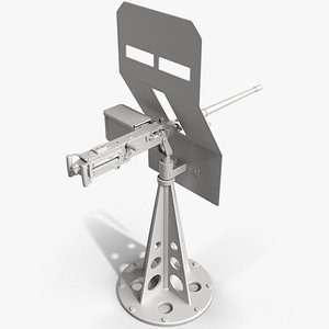 M2 machine gun with shield