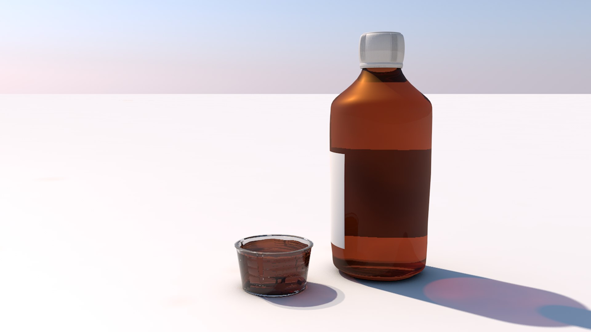 Syrup Bottle Medicine Model - TurboSquid 1320208