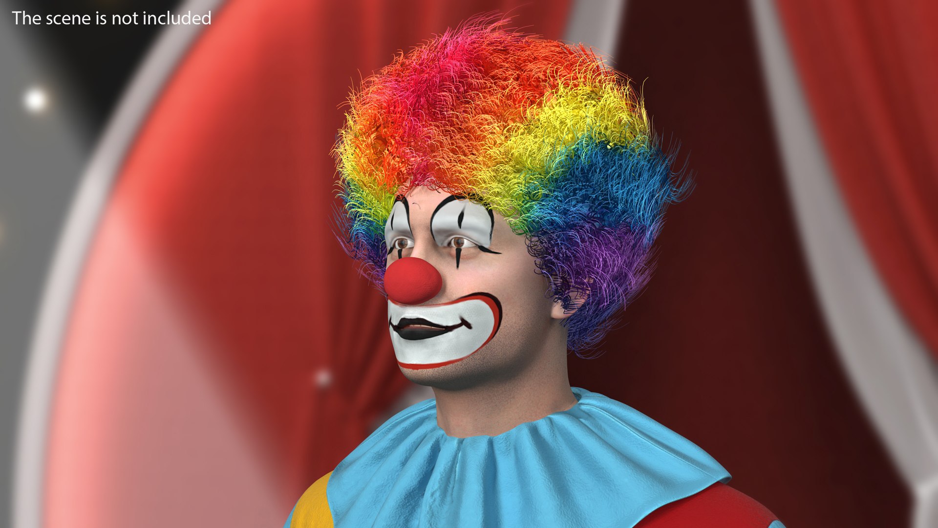 Funny Clown Head Fur 3D Model - TurboSquid 1589115