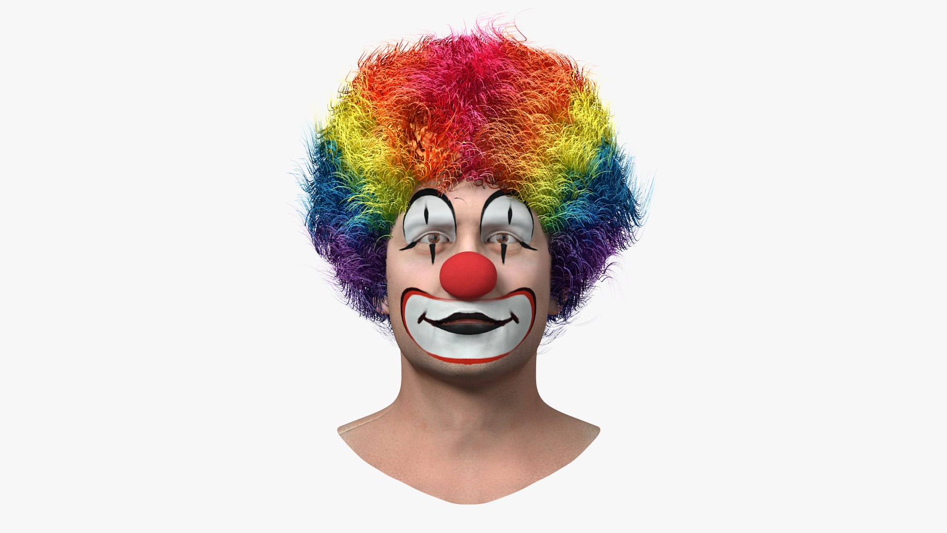 Funny Clown Head Fur 3D Model - TurboSquid 1589115