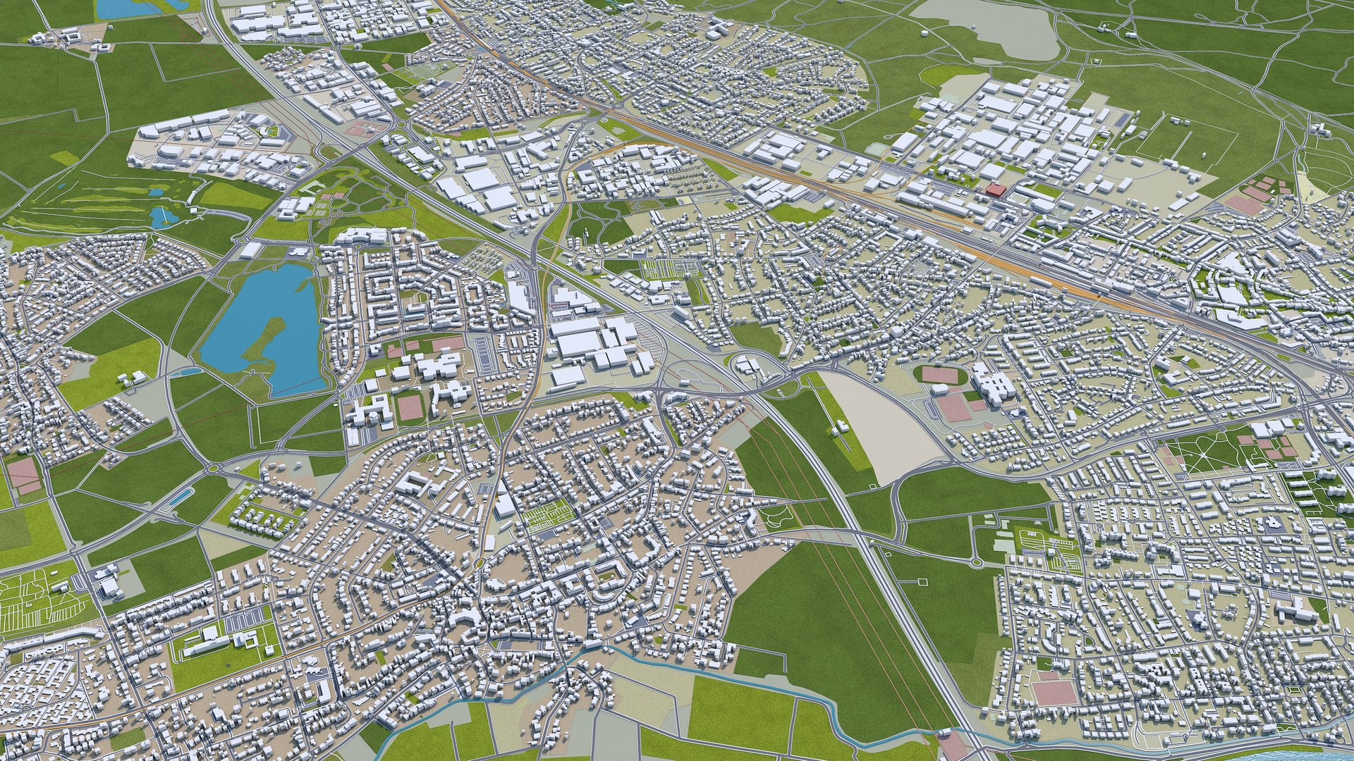 City area building model - TurboSquid 1596460