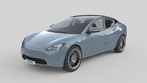 3D Generic Sedan EV 2020 model