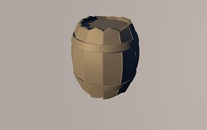 3D Stylized Barrel
