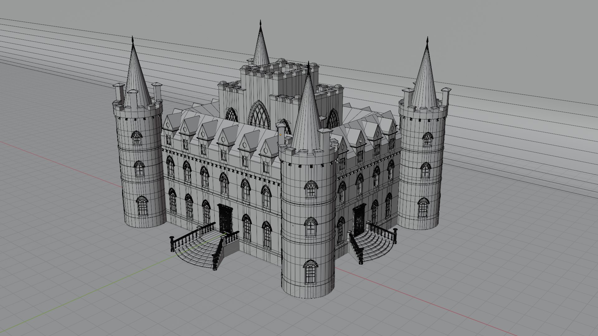Medieval Castle Full 3D Model - TurboSquid 2146035