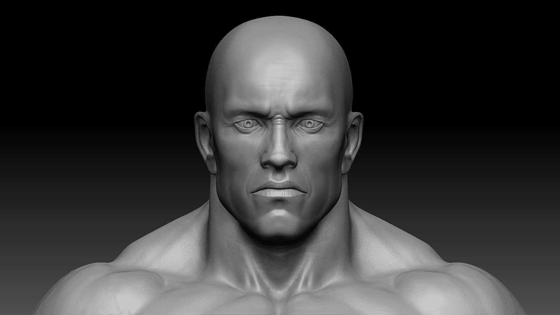 3d Model Muscular Male Body