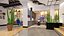Salon de coiffure de style loft industriel