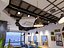 Salon de coiffure de style loft industriel