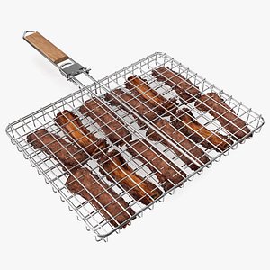 BBQ Handle Grill with Roasted Pork Ribs