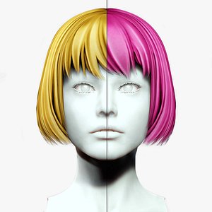 Female Bob Hair 3D