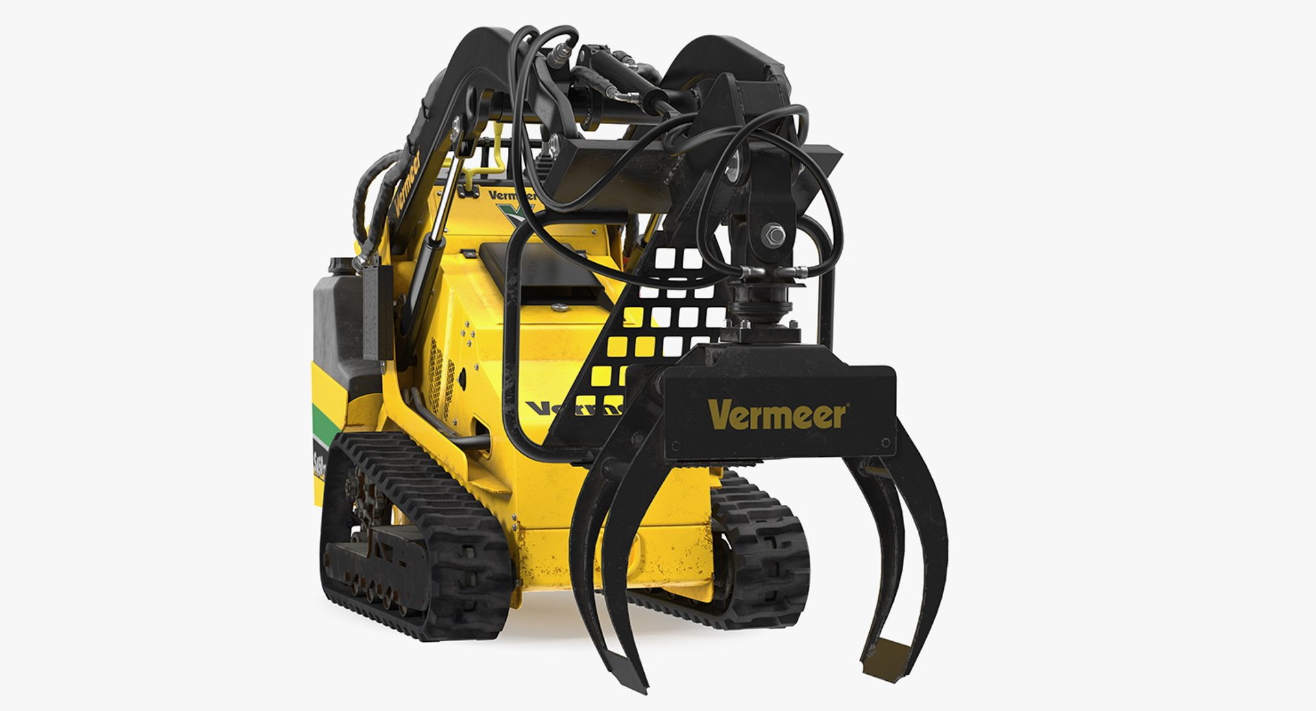 Vermeer S450TX Grapple Mini Skid Steer Dirty 3D Model 3D model preview