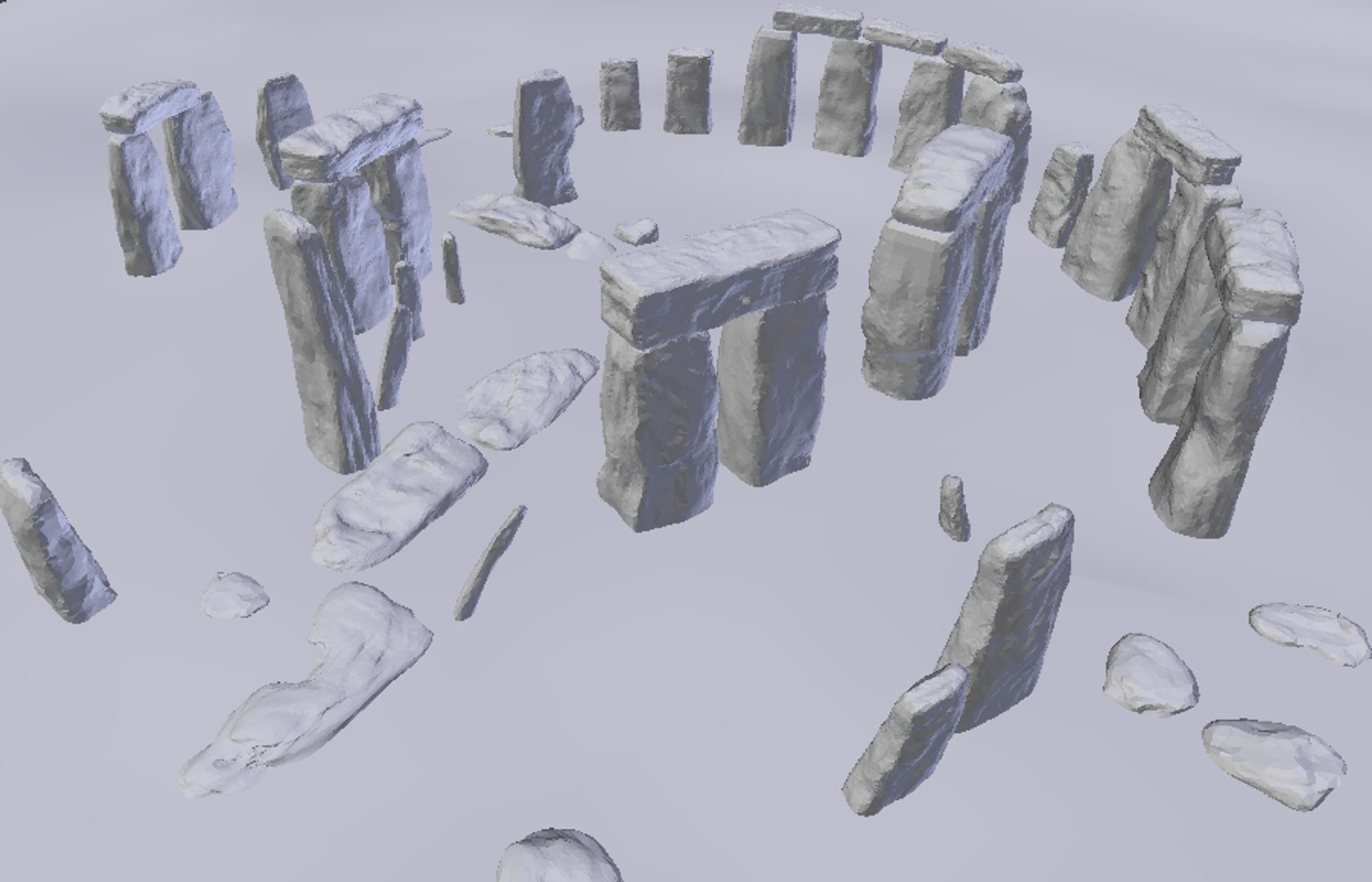 Stonehenge Representation 3d 3ds