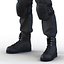 SWAT Man Asian Rigged 2 para Cinema 4D Modelo 3D