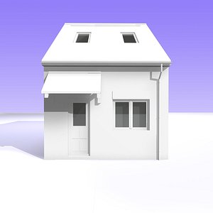 c4d british bungalow detached house