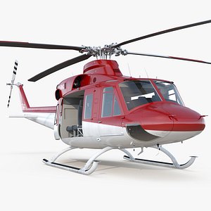 贝尔412医疗直升机3D模型
