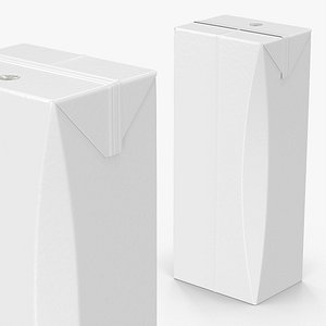 Beveled Edge Small Aseptic Carton with Straw Hole