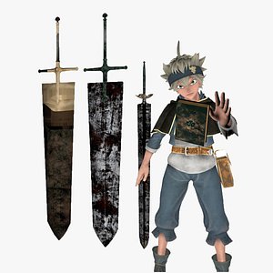 Asta 3d model Rigged - Black Clover