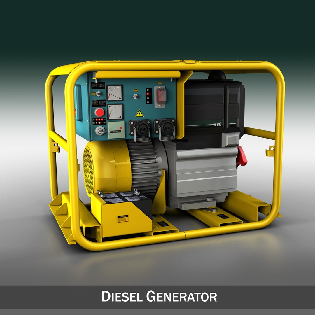 3d Generator Diesel Model
