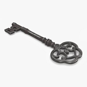 Antique Ornate Skeleton Key Steel model