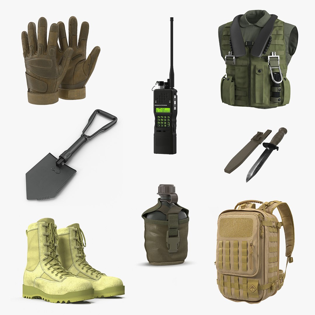 Military Stuff Collection 3 3D model preview