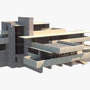 3D frank lloyd fallingwater