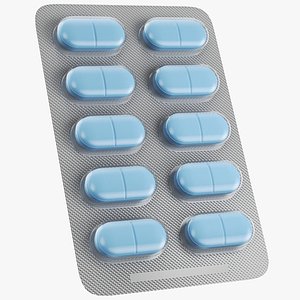 Blister Pills Pack 04 3D model