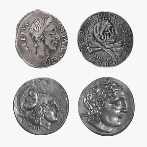 Silver Ancient Coins Collection model