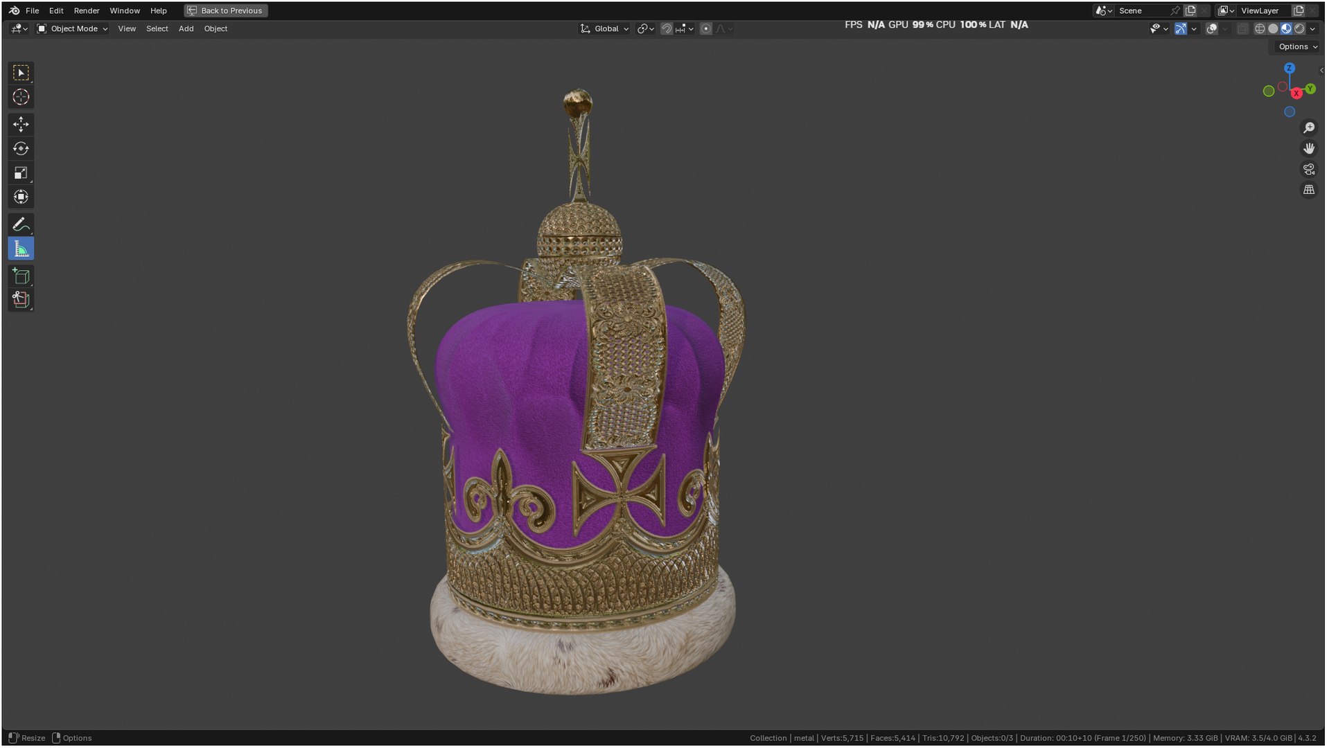 3D Crown https://p.turbosquid.com/ts-thumb/8y/Yk1uLU/TC/screenshot20250213170206/png/1739445593/1920x1080/fit_q87/d34dcd0d92ca530b1b32ff22cfe0f6664b2a931f/screenshot20250213170206.jpg