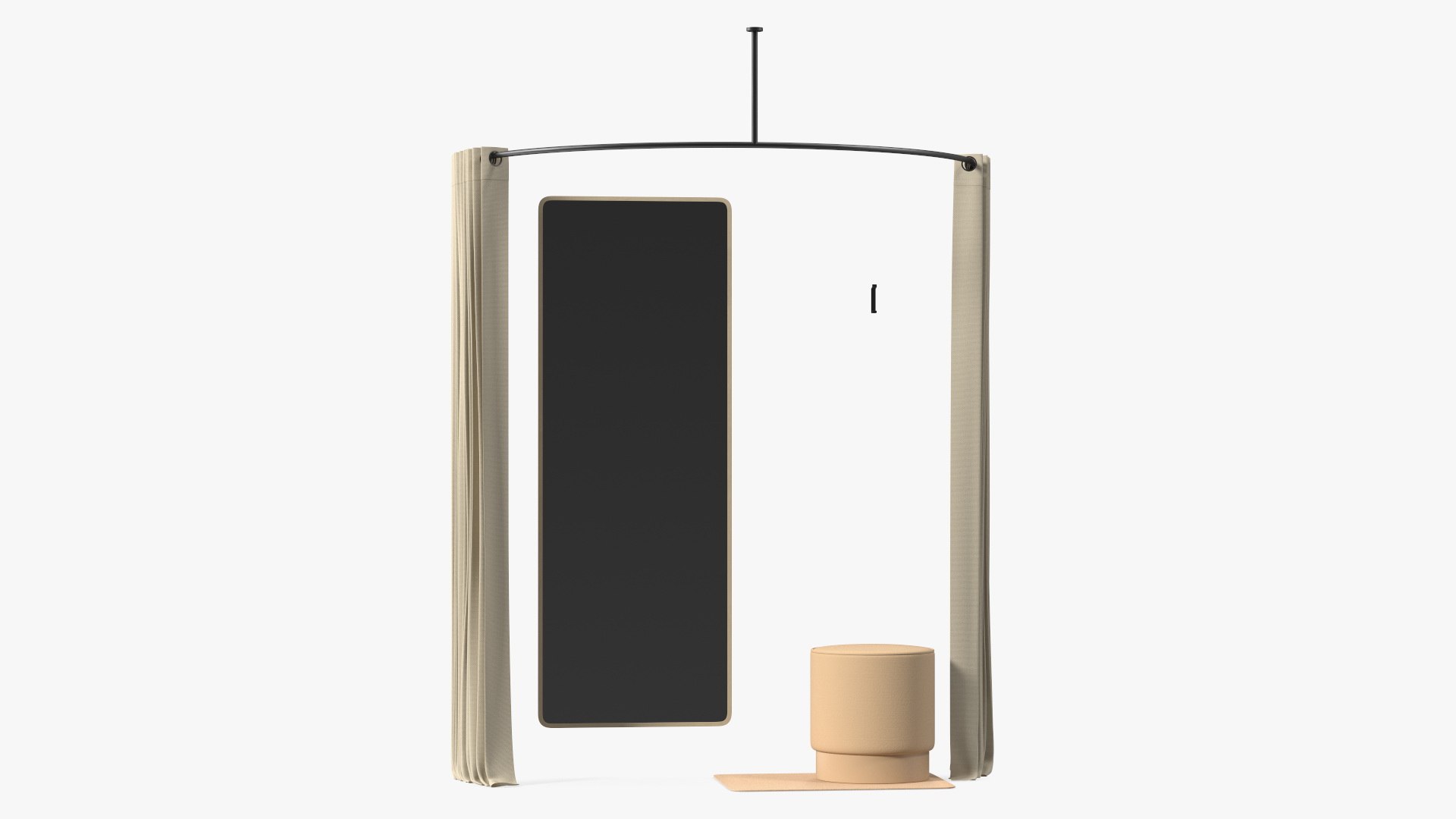 Open Fitting Room Modern 3D model preview