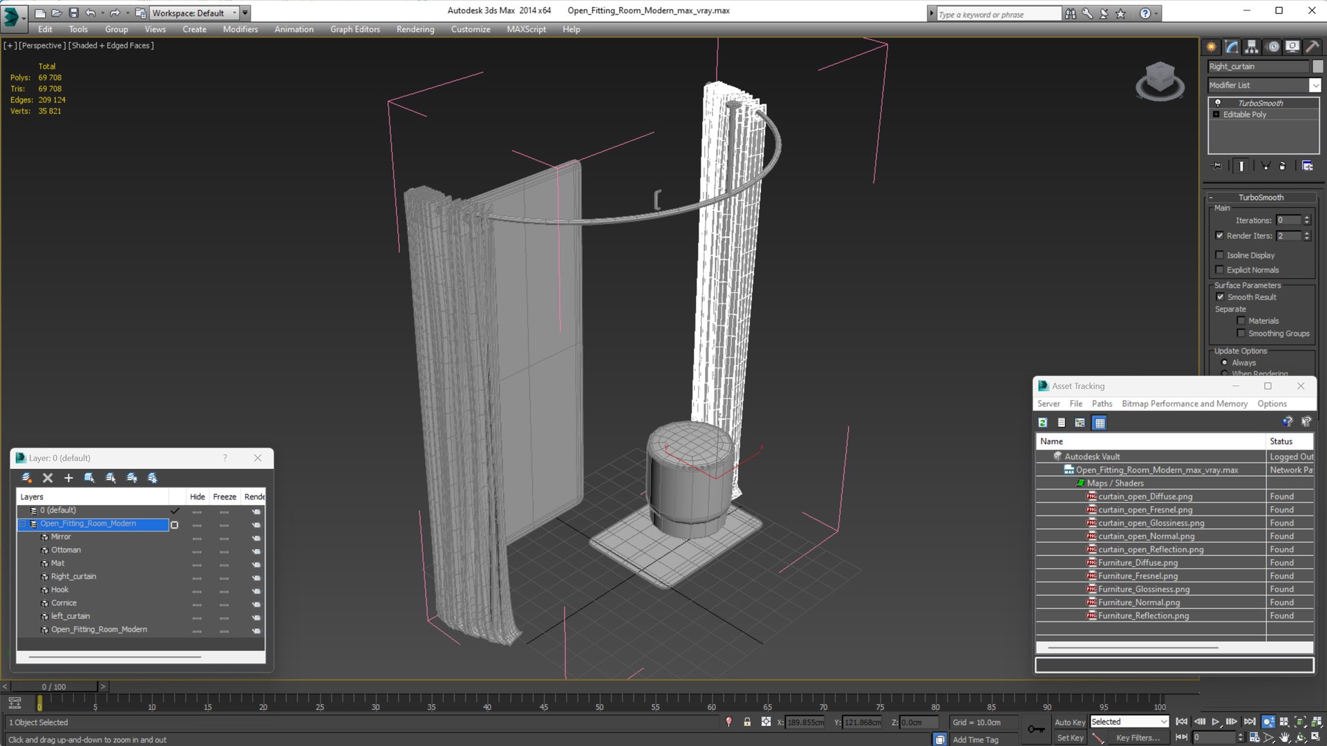 3D Open Fitting Room Modern - TurboSquid 2056237