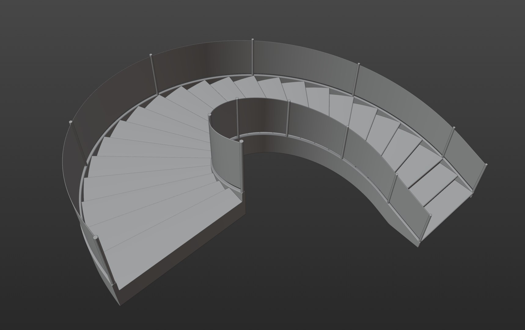 3D Modern Architectural Spiral Staircase Model - TurboSquid 2075605