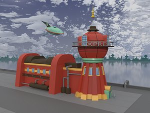 cartoon futurama bender 3D model