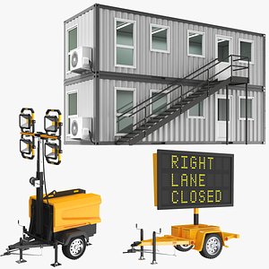 3D Detailed Construction Equipment model