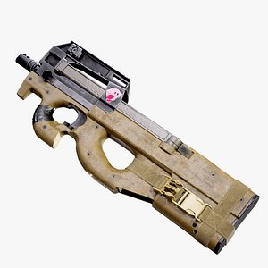 FN P90 Submachine Gun AAA Game Ready Asset