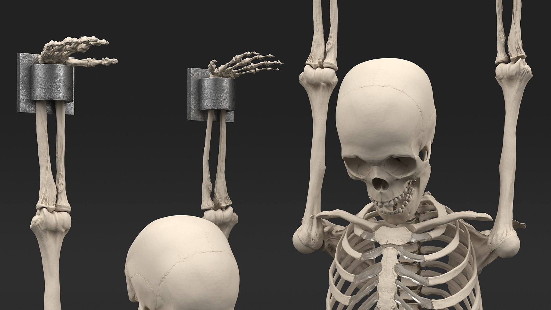 Human Male Remains Skeleton Shackled Model - TurboSquid 2113224