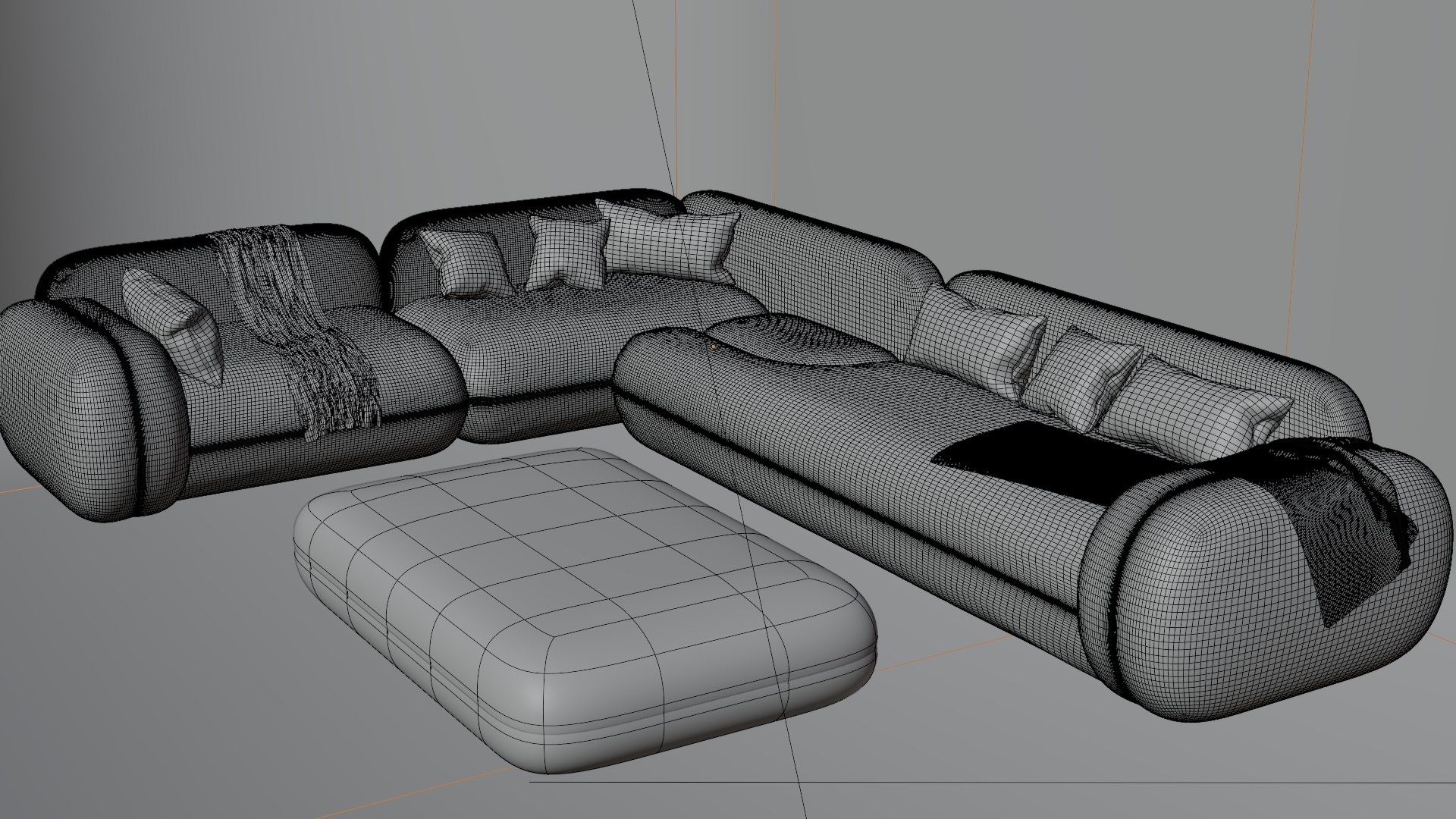 3D Modern Sofa With Cushion Model - TurboSquid 2242998