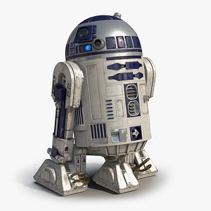 R2 D2 Rigged 3D Model