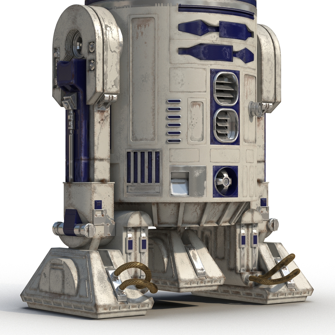 r2 d2 rigged modeled 3d model