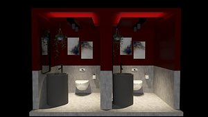 design public toilets 3D model