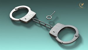 low-poly handcuff 3D