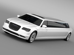 3d model chrysler 300c platinum limousine