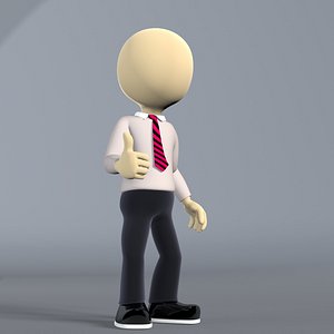 3dsmax character white human stickman