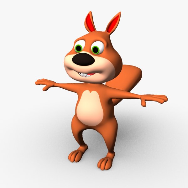 3D model cute cartoon squirrel - TurboSquid 1428867