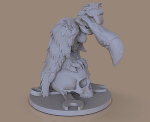 stylized vulture
