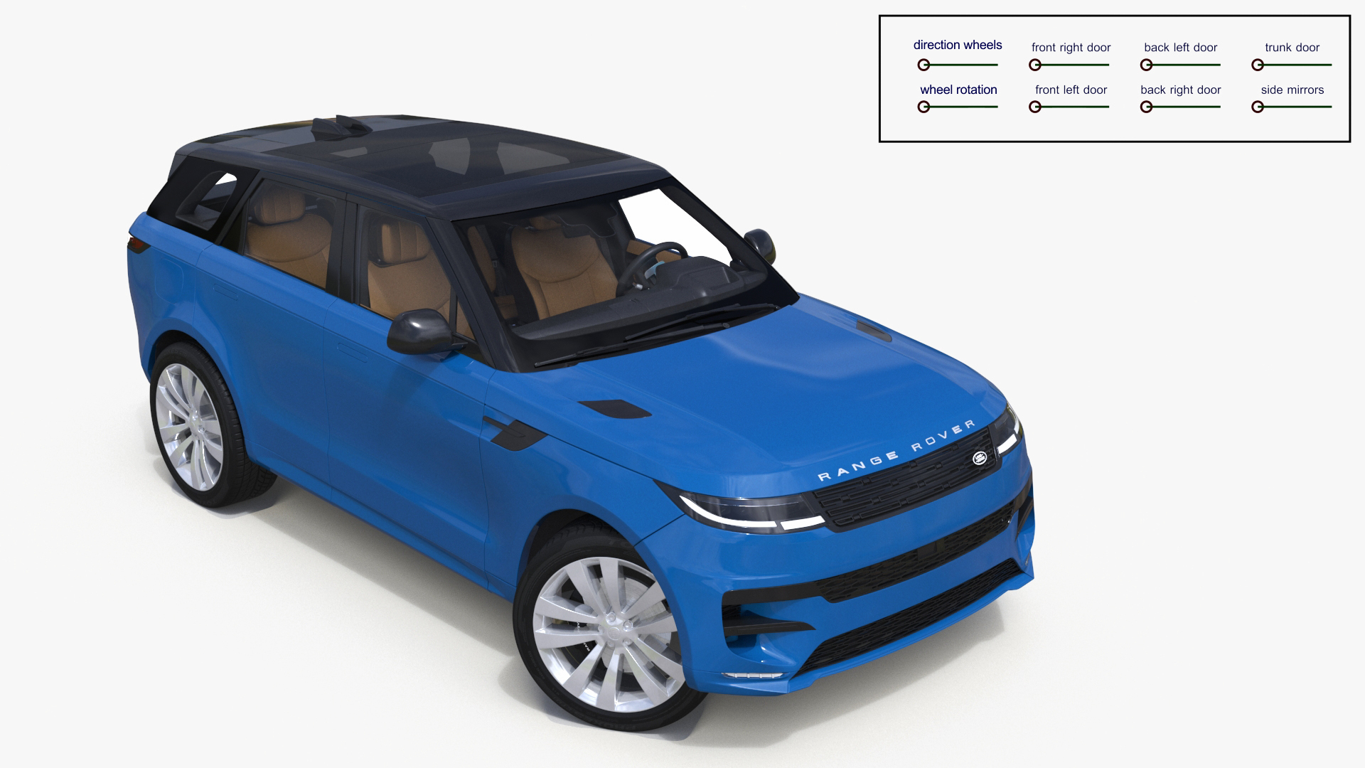 2023 Range Rover Sport Blue Rigged 3D Model - TurboSquid 2385593