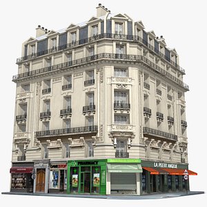 Paris Old Classic Corner Building