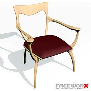 3d armchair chair