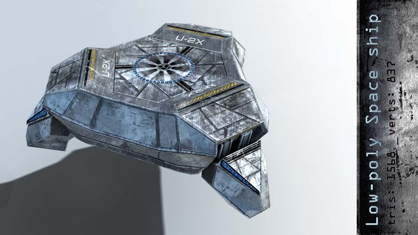 modelo 3d Nave espacial baja poli - TurboSquid 838880