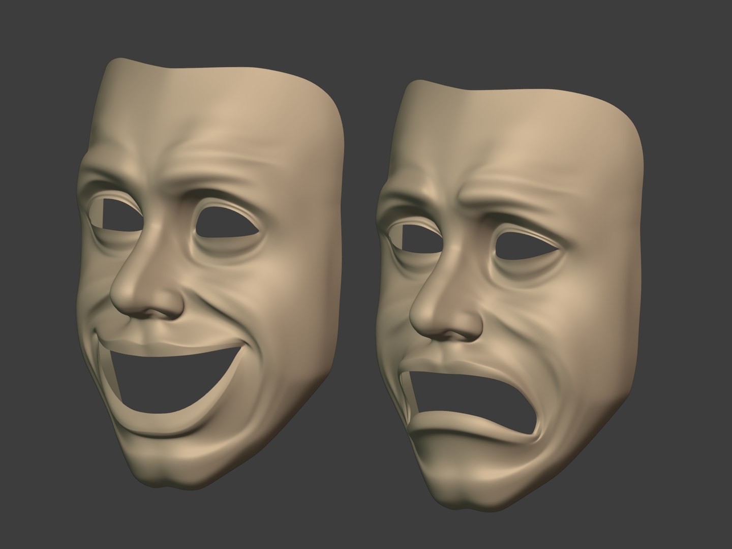 Theater Masks model https://p.turbosquid.com/ts-thumb/8z/IX7akU/ux/i5/jpg/1754165967/1920x1080/fit_q87/a342596344bd6ebc1e919360feb2d2214e3d70bf/i5.jpg